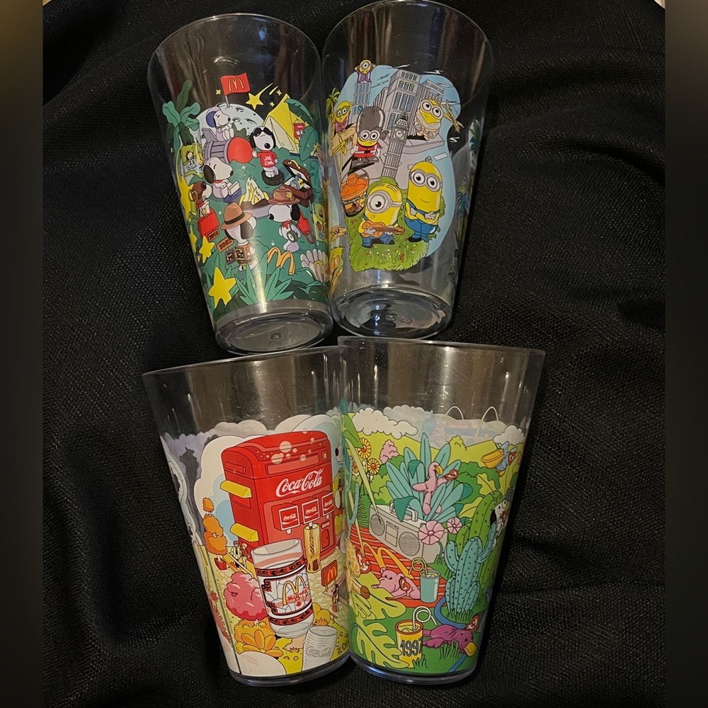 McDonald's Jurassic Park, Minions, & Coke Cola, Glasses
